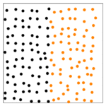 Diffusion als Resultat zufälliger mikroskopischer Bewegungen